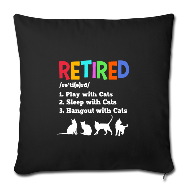 Geschenke für Oma und Opa Kissenbezug - Katze Rente Geschenk Katzenliebhaber
