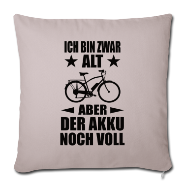 Geschenke für Oma und Opa Kissenbezug - Alt Aber Akku Voll Fahrrad Rentner E Bike Power