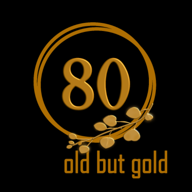 Motiv Geschenk Geburtstag 80 Jahre mit Eukalyptus gold