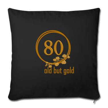 Geschenke für Oma und Opa Kissenbezug - Geschenk Geburtstag 80 Jahre mit Eukalyptus gold