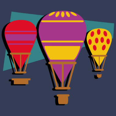 Motiv Ballonfahrt fliegen im Himmel mit Wolken Shirt