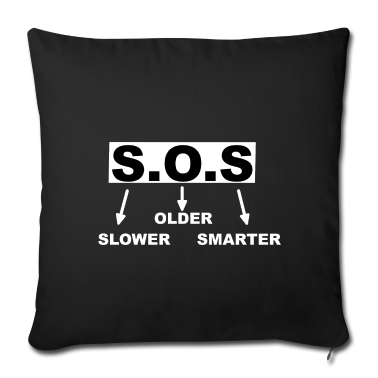 Geschenke für Oma und Opa Kissenbezug - Slower Older Smarter Geschenk