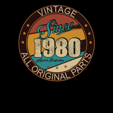 Motiv Vintage Geburtstag Jahrgang 1980 retro