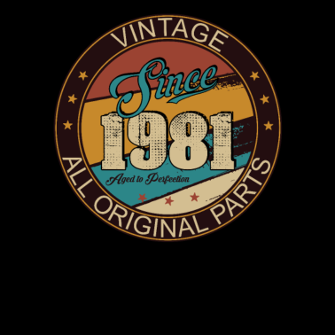 Motiv Vintage Geburtstag Jahrgang 1981 retro