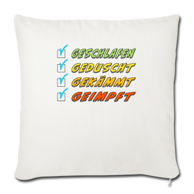 Geschenke für Oma und Opa Kissenbezug - GESCHLAFEN GEDUSCHT GEKÄMMT GEIMPFT
