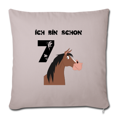 Geschenke für Oma und Opa Kissenbezug - Pferdchen 7. Kindergeburtstag Mädchen Geschenk