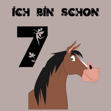Motiv Pferdchen 7. Kindergeburtstag Mädchen Geschenk