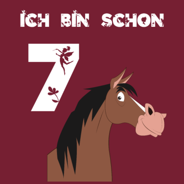 Motiv Pferdchen 7. Kindergeburtstag Mädchen Geschenk