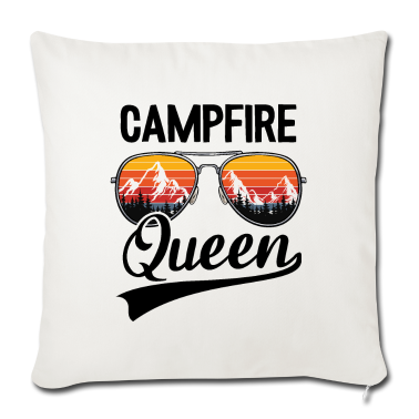 Geschenke für Oma und Opa Kissenbezug - Lagerfeuer Königin Camping Mama Camper Oma