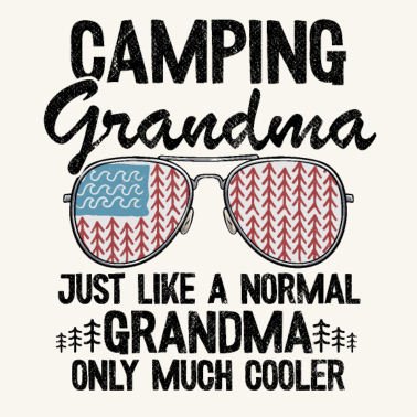 Motiv Camping Oma Camper Großmutter Vatertag Wohnwagen