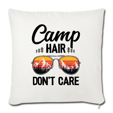 Geschenke für Oma und Opa Kissenbezug - Camping Frisur Egal Camper Geschenk Wohnwagen