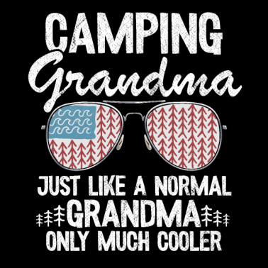 Motiv Camping Oma Camper Großmutter Vatertag Wohnwagen