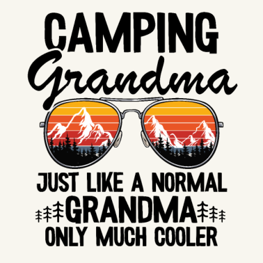 Motiv Camping Oma Camper Großmutter Vatertag Wohnwagen