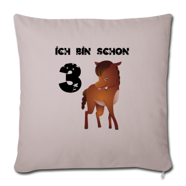 Geschenke für Oma und Opa Kissenbezug - Pferdchen 3. Kindergeburtstag Mädchen Geschenk