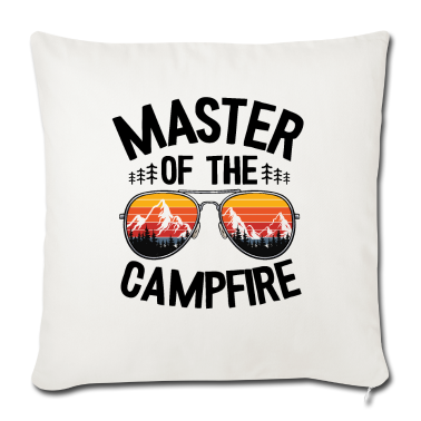 Geschenke für Oma und Opa Kissenbezug - Lagerfeuer König Camping Papa Camper Vatertag