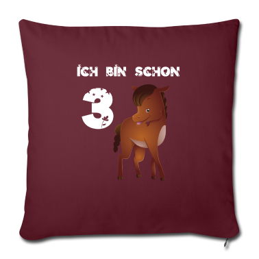 Geschenke für Oma und Opa Kissenbezug - Pferdchen 3. Kindergeburtstag Mädchen Geschenk