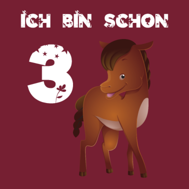 Motiv Pferdchen 3. Kindergeburtstag Mädchen Geschenk