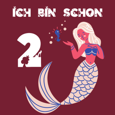 Motiv Meerjungfrau 2. Kindergeburtstag Mädchen Geschenk