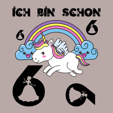 Motiv Süßes Einhorn 6. Kindergeburtstag Mädchen Geschenk