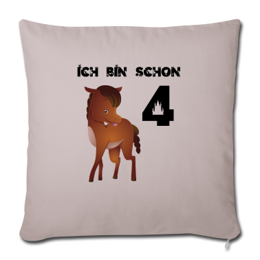 Geschenke für Oma und Opa Kissenbezug - Pferdchen 4. Kindergeburtstag Mädchen Geschenk