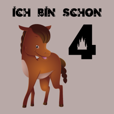Motiv Pferdchen 4. Kindergeburtstag Mädchen Geschenk