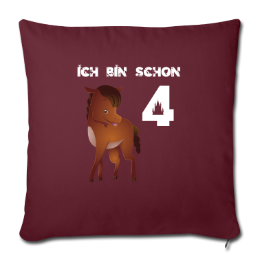 Geschenke für Oma und Opa Kissenbezug - Pferdchen 4. Kindergeburtstag Mädchen Geschenk