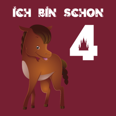 Motiv Pferdchen 4. Kindergeburtstag Mädchen Geschenk