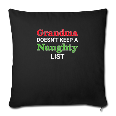 weihnachtsgeschenk oma Kissenbezug - Weihnachtsgeschenk Oma führt keine freche Liste