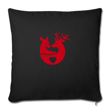 weihnachtsgeschenk oma Kissenbezug - Weihnachten Hirsch Rentier Paar verliebt Geschenk