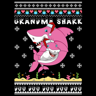 Motiv Oma Weihnachtshai