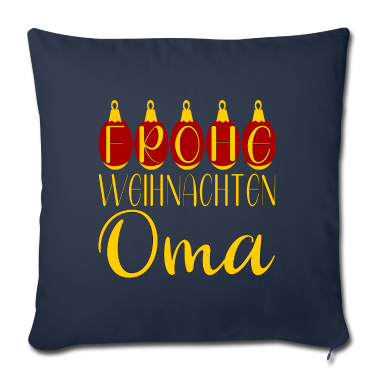 weihnachtsgeschenk oma Kissenbezug - FROHE WEIHNACHTEN OMA WEIHNACHTSGESCHENKE KUGELN