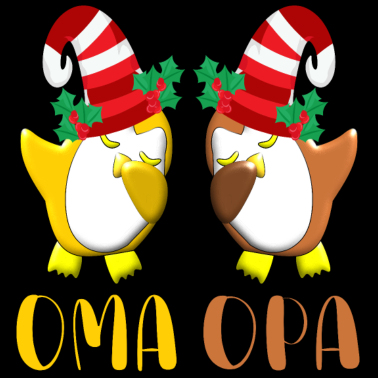 Motiv WEIHNACHTSGESCHENKE FÜR OMA OPA LUSTIGE PINGUINE