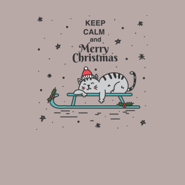 Motiv Weihnachtsgeschenk Katze Schlitten Perserkatze