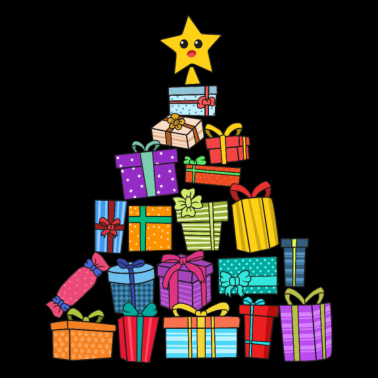 Motiv Geschenk lustige Weihnachtsgeschenke gestapelt