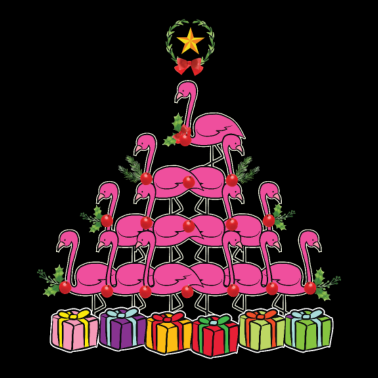 Motiv Lustig Flamingo Weihnachtsbaum Weihnachtsgeschenk