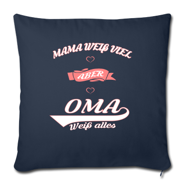 weihnachtsgeschenk oma Kissenbezug - Mama weiß viel aber Oma weiß alles