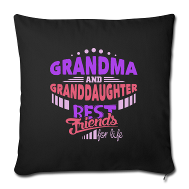 weihnachtsgeschenk oma Kissenbezug - Oma und Enkelin