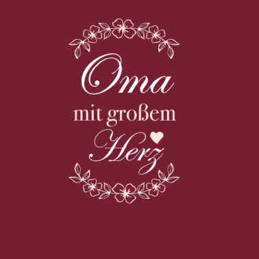 Motiv Oma mit großem Herz