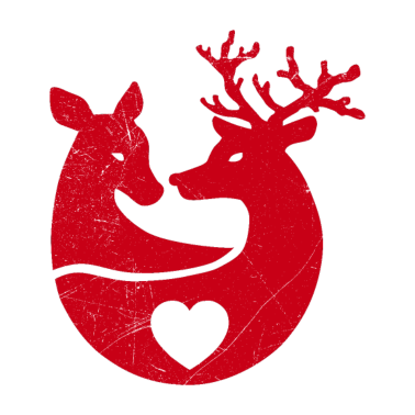 Motiv Weihnachten Hirsch Rentier Paar verliebt Geschenk