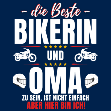 Motiv Lustiger Bikerin & Motorrad Oma Bike Spruch