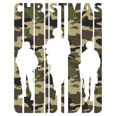 Motiv Vintage Weihnachtsgeschenke. Camouflage.Army Soldaten.
