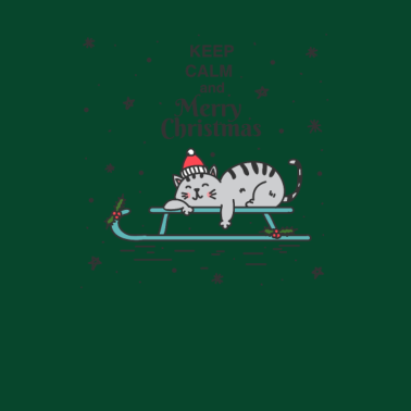 Motiv Weihnachtsgeschenk Katze Schlitten Perserkatze