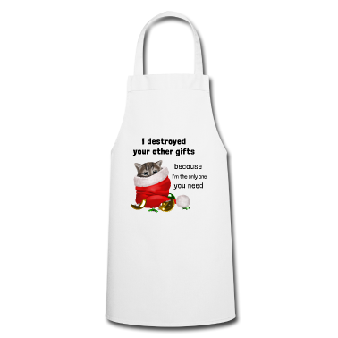 Weihnachtsgeschenk Oma Schürze - Süße Katze hat die Weihnachtsgeschenke zerstört