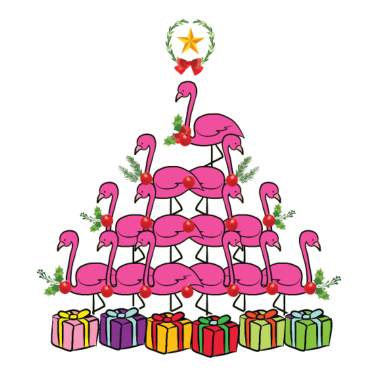 Motiv Lustig Flamingo Weihnachtsbaum Weihnachtsgeschenk