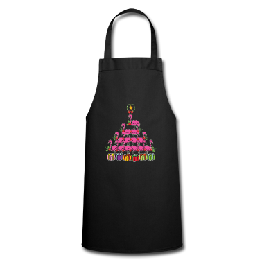 Weihnachtsgeschenk Oma Schürze - Lustig Flamingo Weihnachtsbaum Weihnachtsgeschenk