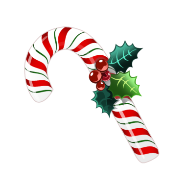 Motiv Leckere Zuckerstange als Weihnachtsgeschenk