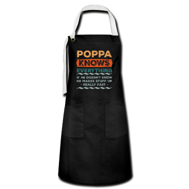 Weihnachtsgeschenk Oma Schürze - Poppa weiß alles Weihnachtsgeschenk