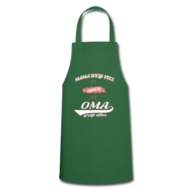 Weihnachtsgeschenk Oma Schürze - Mama weiß viel aber Oma weiß alles
