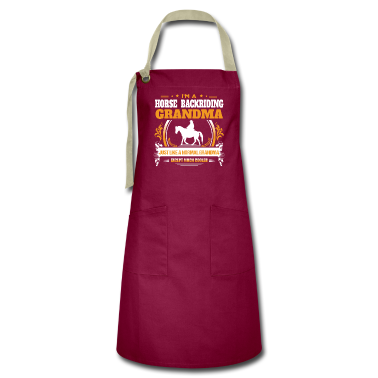 Weihnachtsgeschenk Oma Schürze - Pferd Backriding Oma Shirt Geschenkidee