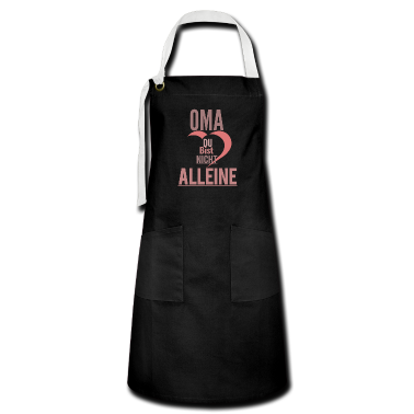 Weihnachtsgeschenk Oma Schürze - OMA DU BIST NICHT ALLEINE